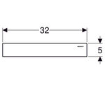 Embellecedor Geberit para sifón de pared, tapa de acero inoxidable cepillado: Acero inoxidable cepillado